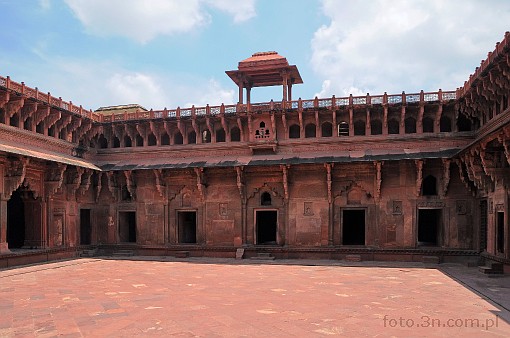 Azja; Indie; Agra; Czerwony Fort
