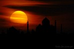 1BB8-0700; 6298 x 4216 pix; Azja, Indie, Agra, Taj Mahal, słońce, zachód, zachód słońca