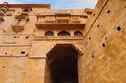 Azja; Indie; Jaisalmer; Fort Jaisalmer; brama