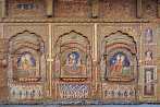 Azja; Indie; Mandawa; haweli; malowido cienne; fresk