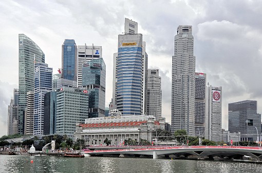 Azja; Singapur; miasto; zatoka; wieowiec