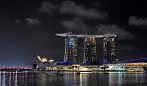 1BH1-0424; 4498 x 2643 pix; Azja, Singapur, miasto, zatoka, wieżowiec, Marina Bay Sands