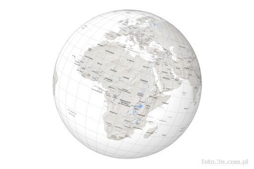 globus; Ziemia; Afryka; siatka kartograficzna