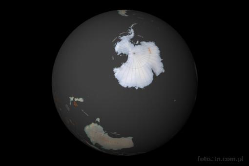 globus; Ziemia; Antarktyda; siatka kartograficzna