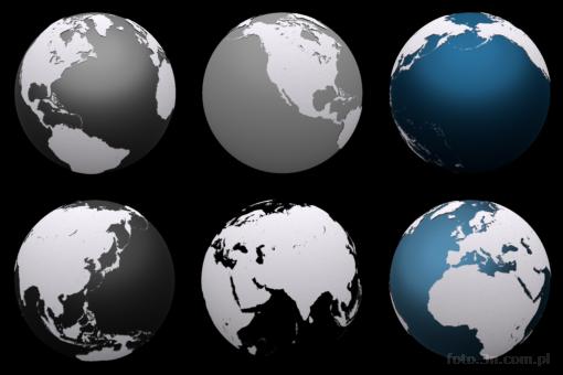 Ziemia; globus; mapa; kontynent