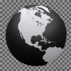 9101-0340; 3400 x 3400 pix; Ziemia, globus, kontynent, Ameryka Pnocna, Ameryka Poudniowa