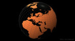 9101-1300; 1920 x 1080 pix; Ziemia, globus, mapa, siatka kartograficzna, kontynent
