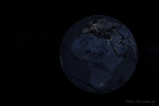 Ziemia; kosmos; Afryka; noc