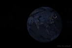 Ziemia; kosmos; Azja; Chiny; Tybet; noc