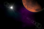 9519-1560; 4500 x 3000 pix; Mars, planeta, flara, bysk, soce