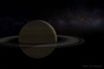 9519-0415; 5100 x 3400 pix; Saturn, piercienie, gwiazdy, planeta, kosmos, mgawica